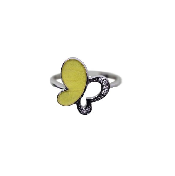 Серебряное кольцо с растительной вставкой