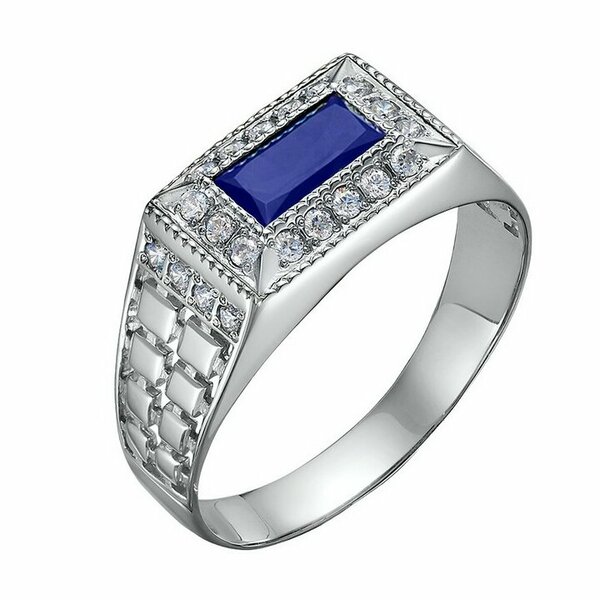 Серебряная печатка с&nbsp;цирконием