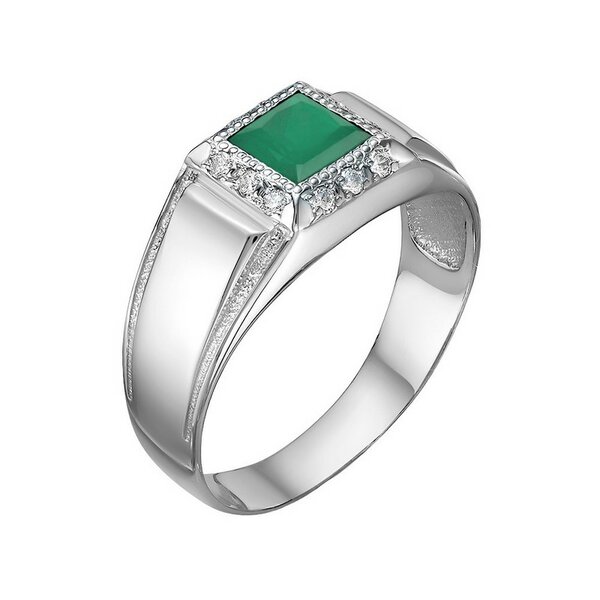 Серебряная печатка с&nbsp;агатом