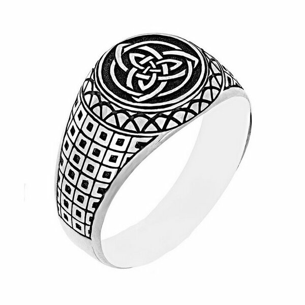 Серебряная печатка без вставок