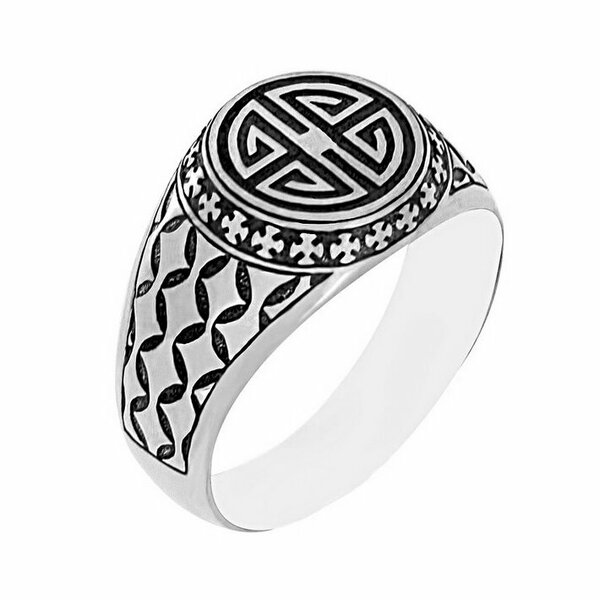 Серебряная печатка без вставок