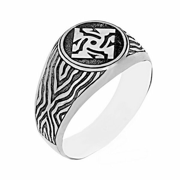 Серебряная печатка без вставок