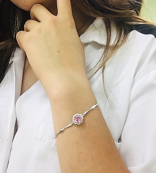 Серебряный браслет с&nbsp;фианитом