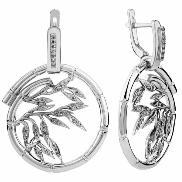 Золотые серьги с&nbsp;бриллиантом