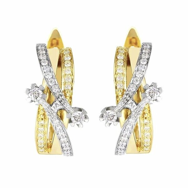 Золотые серьги с&nbsp;бриллиантом