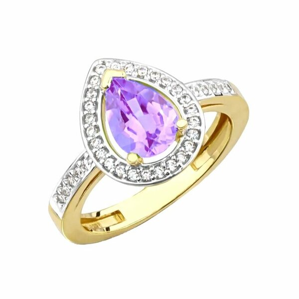 Золотое кольцо с&nbsp;аметистом