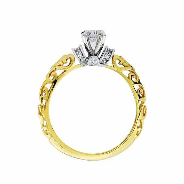 Золотое кольцо помолвочное с&nbsp;бриллиантом