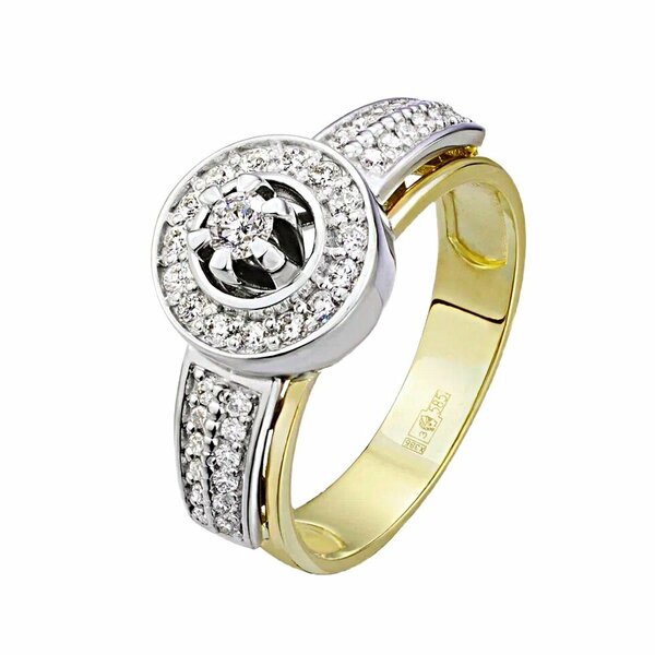 Золотое кольцо с&nbsp;бриллиантом