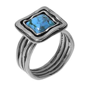 Серебряное кольцо с опалом синтетическим