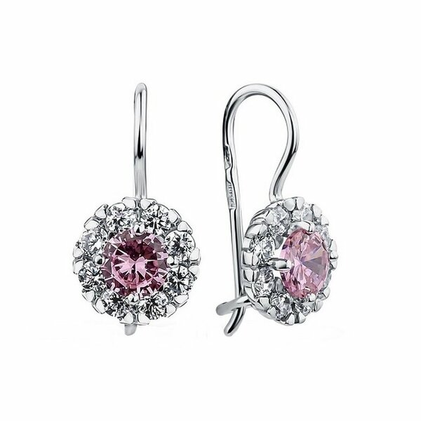 Серебряные серьги детские с&nbsp;фианитом