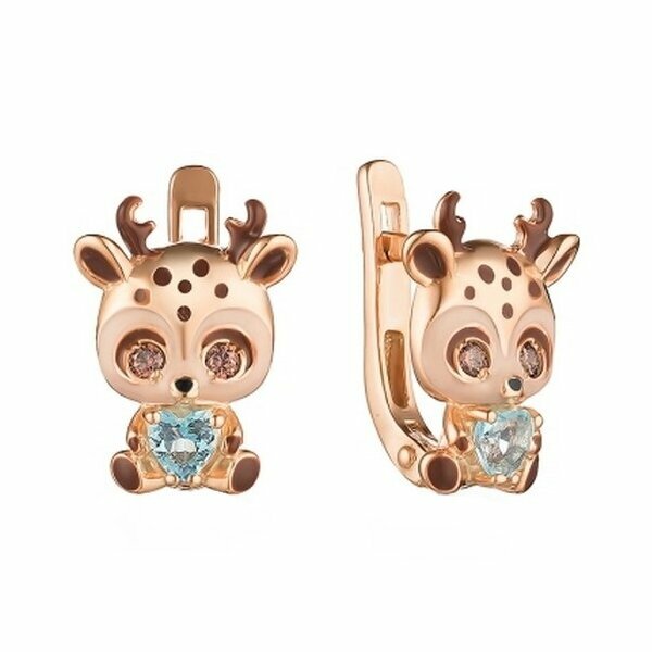 Серебряные серьги детские с&nbsp;эмалью