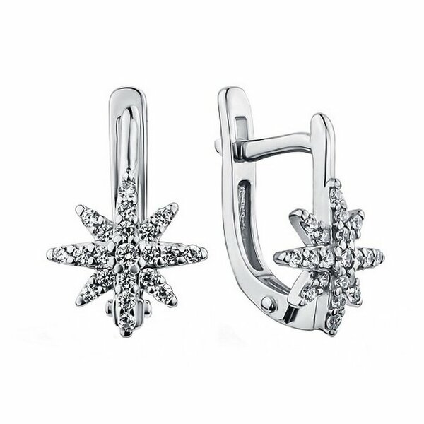 Серебряные серьги детские с&nbsp;фианитом