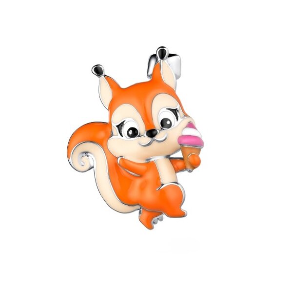 Серебряная брошь с&nbsp;эмалью