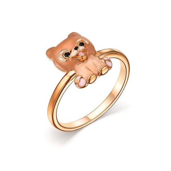 Серебряное кольцо с&nbsp;эмалью и&nbsp;фианитом