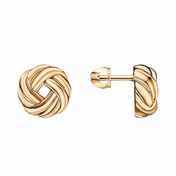 Золотые серьги-пусеты без вставок