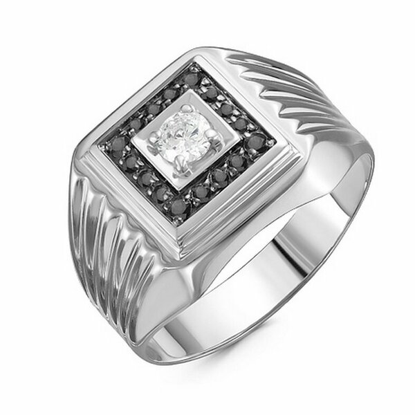 Серебряная печатка с&nbsp;фианитом