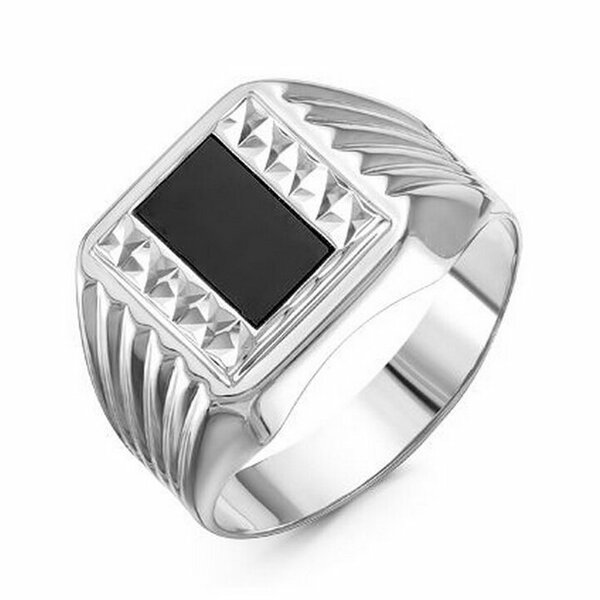 Серебряная печатка с&nbsp;фианитом