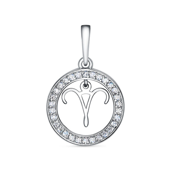 Серебряный подвес с&nbsp;фианитом