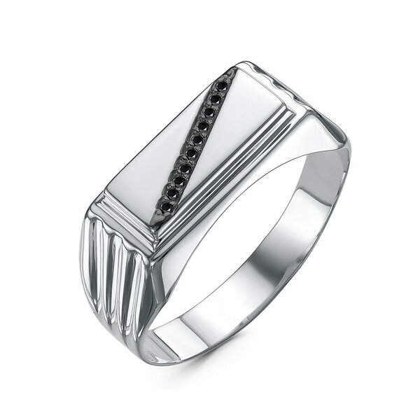 Серебряная печатка с&nbsp;фианитом