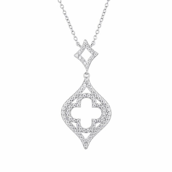 Серебряное колье с&nbsp;фианитом