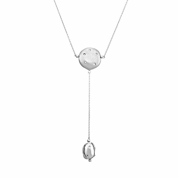 Серебряное колье с&nbsp;фианитом