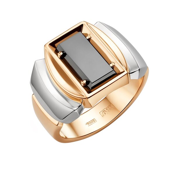 Золотая печатка с&nbsp;ониксом