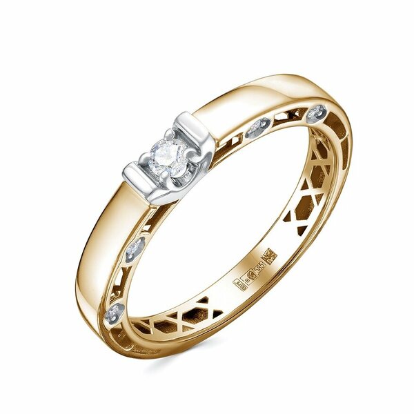 Золотое кольцо с&nbsp;бриллиантом