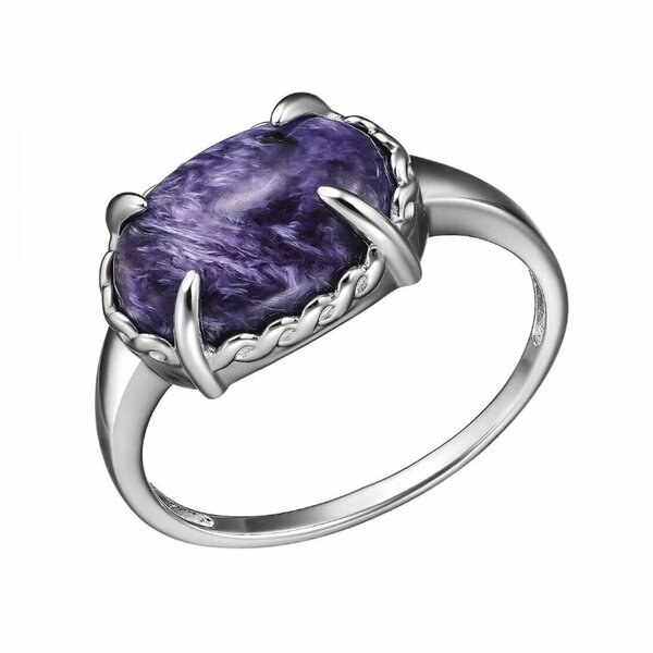 Серебряное кольцо с&nbsp;чароитом