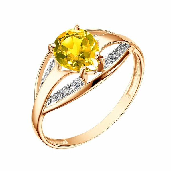 Золотое кольцо с&nbsp;цитрином
