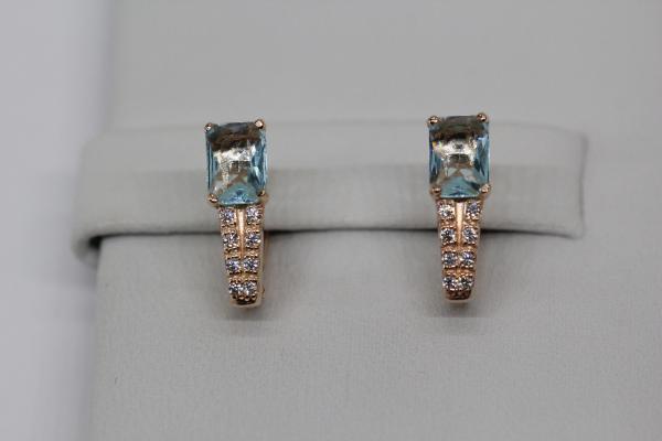 Купить Серебряные серьги с фианитом Серебряные серьги с фианитом