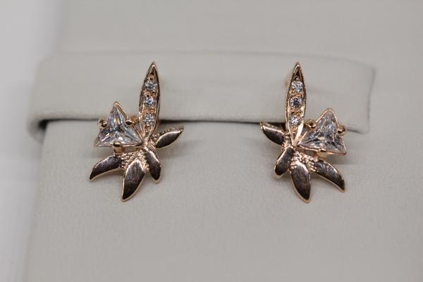 Купить Серебряные серьги с фианитом Серебряные серьги с фианитом