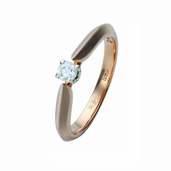 Золотое кольцо с&nbsp;бриллиантом