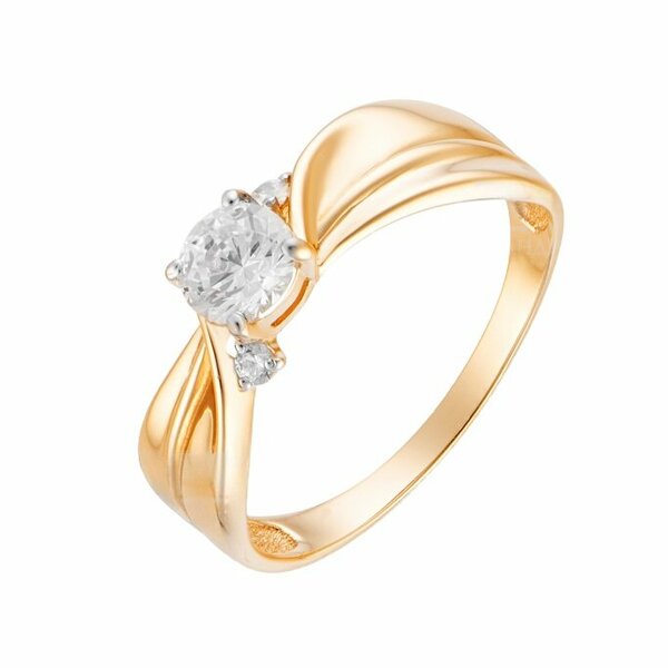 Золотое кольцо с&nbsp;фианитом