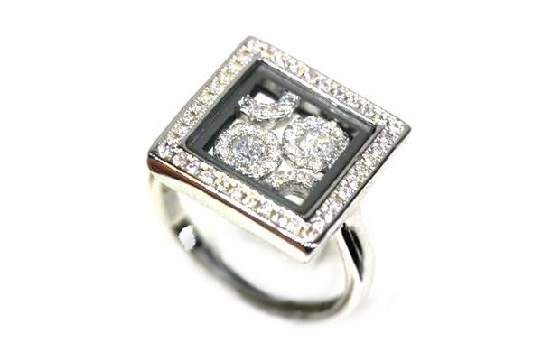 Купить изделие Серебряное кольцо с цирконием rc09083r — Самоцветы Плюс