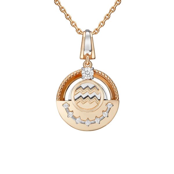 Золотой подвес с фианитом