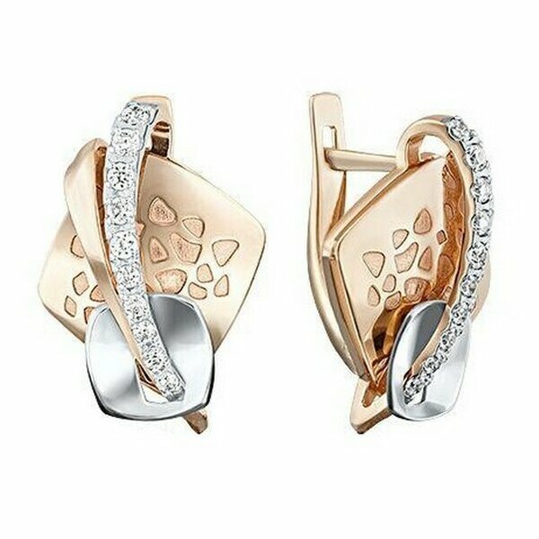 Купить Золотые серьги с фианитом Золотые серьги с фианитом