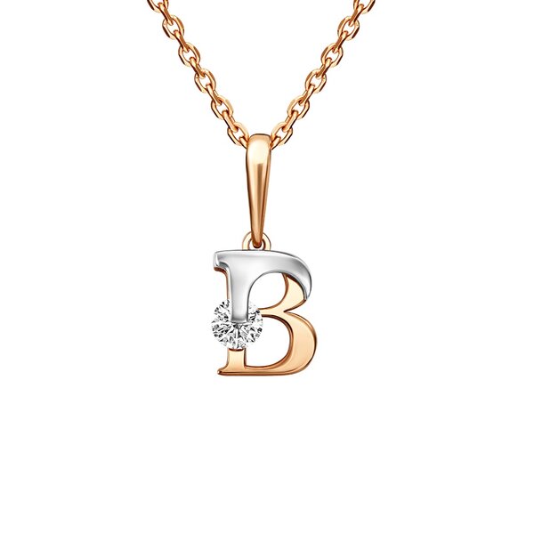 Золотой подвес с фианитом