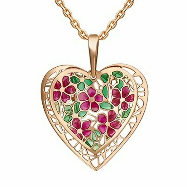 Золотой подвес с эмалью