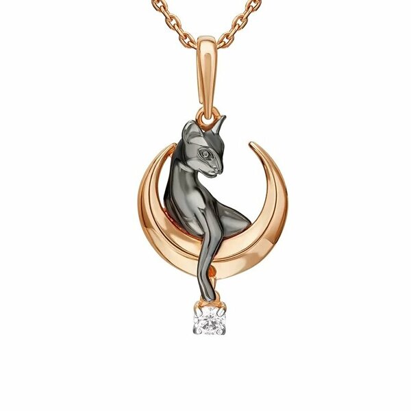 Золотой подвес с фианитом