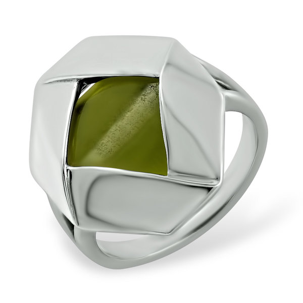 Серебряное кольцо с нефритом