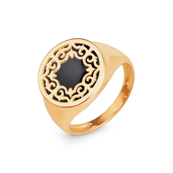 Золотое кольцо с ониксом
