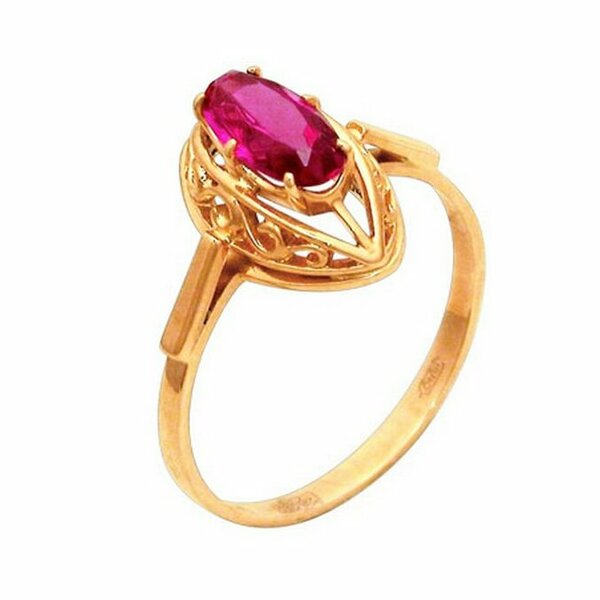 Золотое кольцо с&nbsp;корундом синтетическим