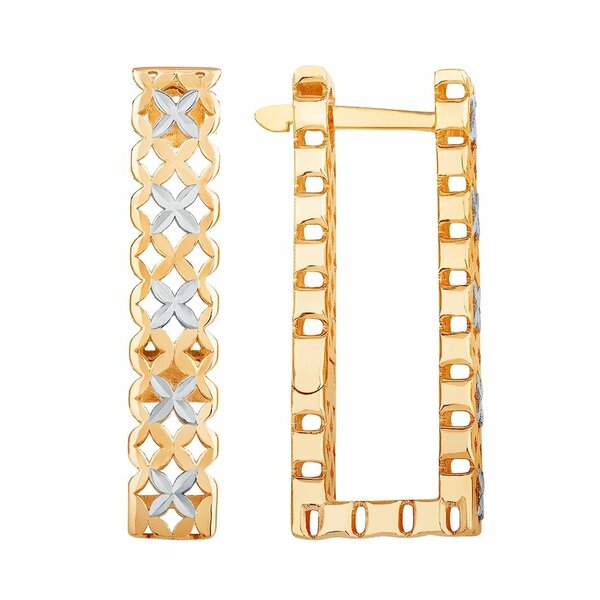 Золотые серьги без вставок