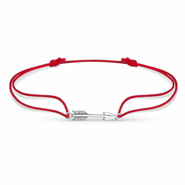 Серебряный браслет с&nbsp;текстилем