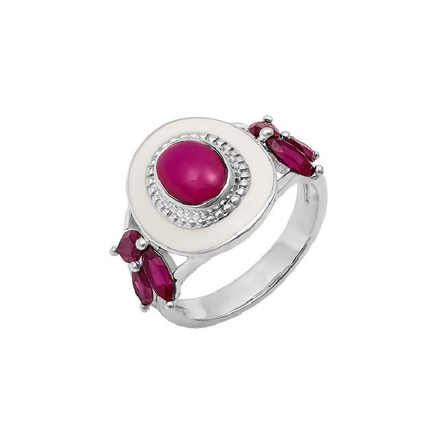 Серебряное кольцо с корундом
