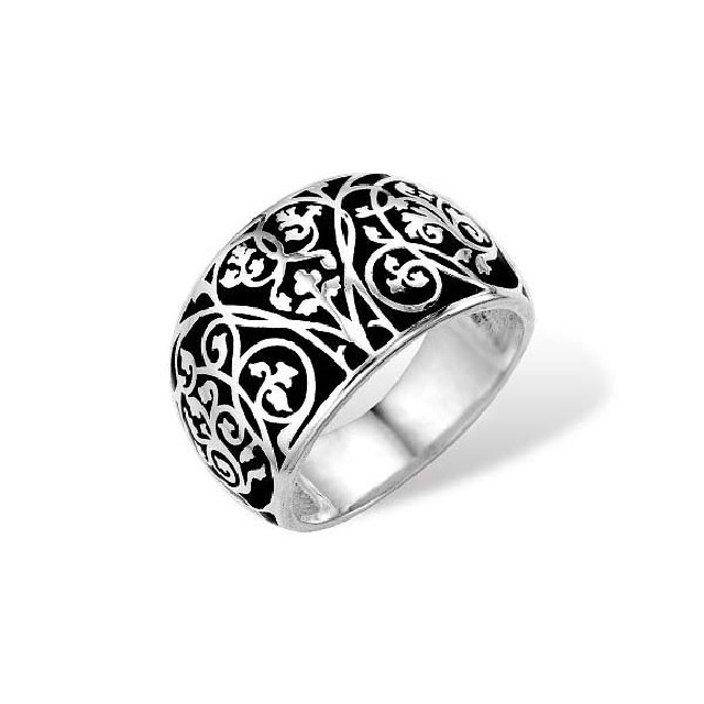 Серебряное кольцо с эмалью
