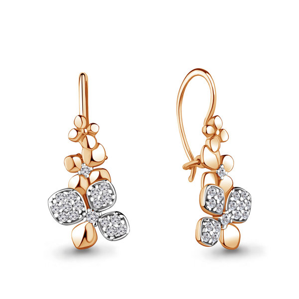 Серебряные серьги детские с фианитом
