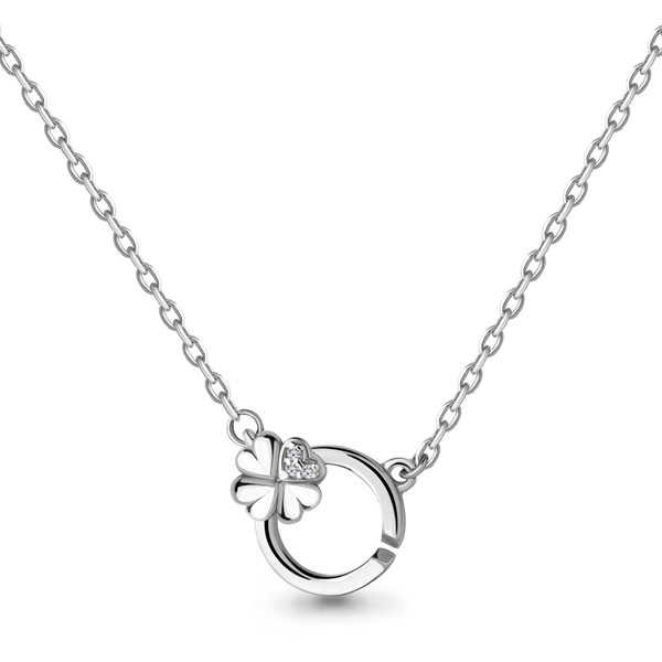 Серебряное колье с&nbsp;фианитом