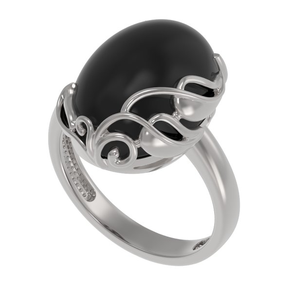 Серебряное кольцо с агатом