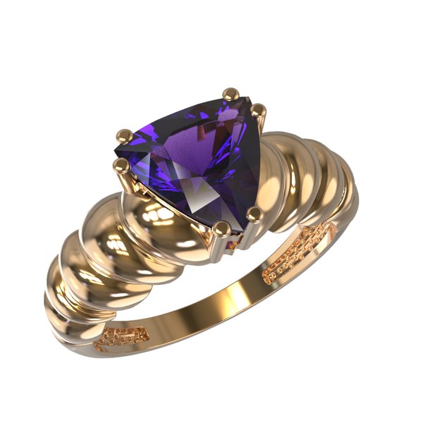 Золотое кольцо с аметистом